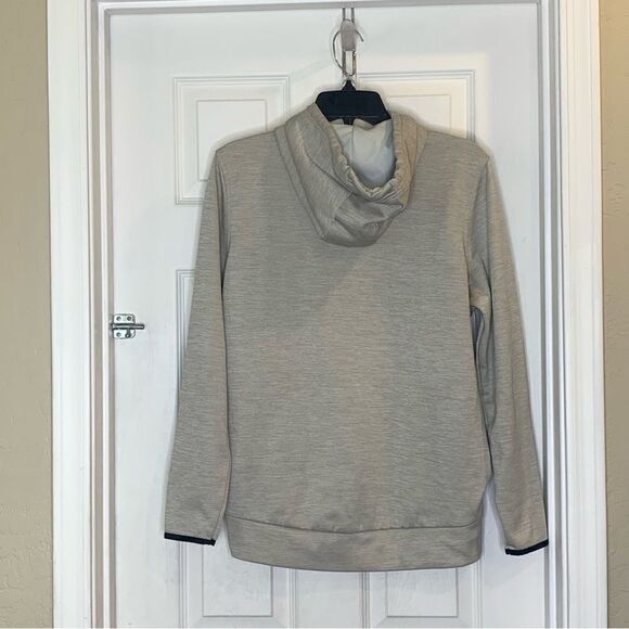 Under Armour Loose Hoodie Heather Cream/Beige with Black trim Size Small - Picture 6 of 8